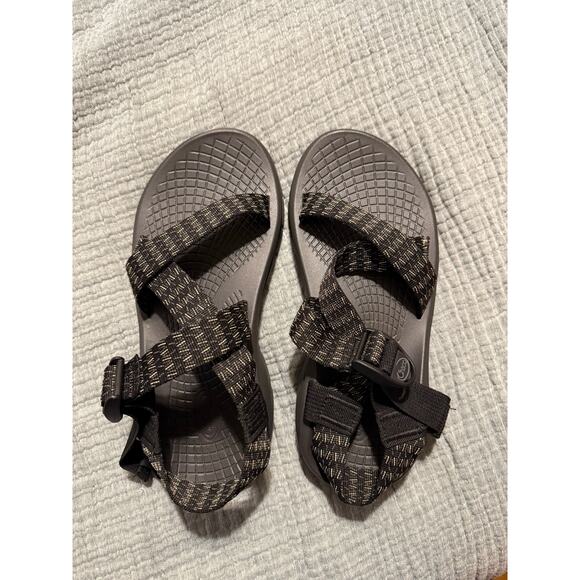 Chaco NWOT Zvolv Sandals Lair Black Gray Classic Cloud Men’s Size 8 - Picture 1 of 3